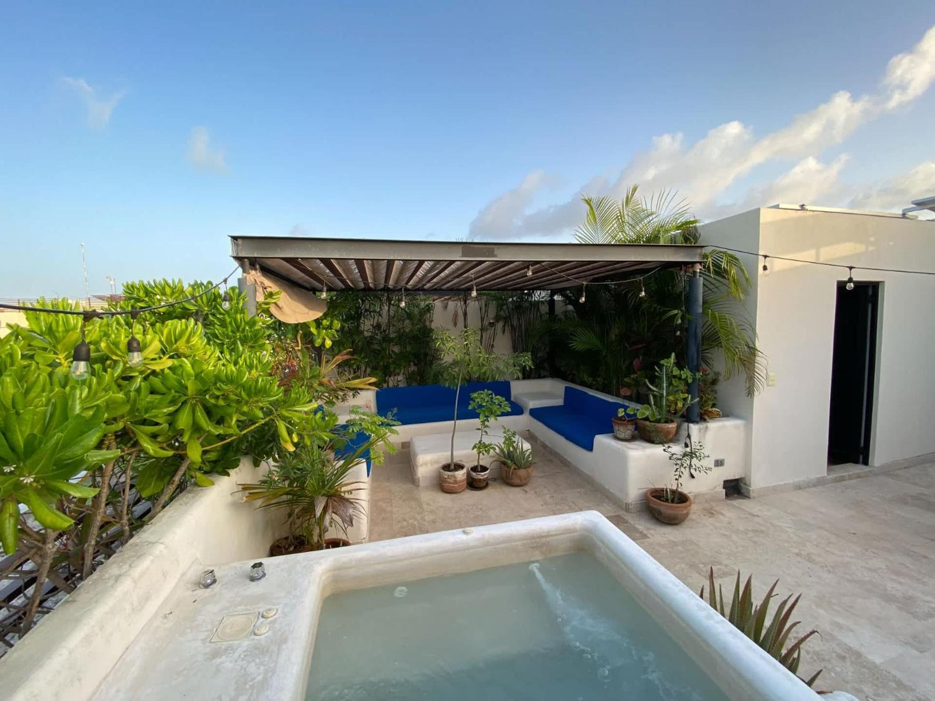 Tropical Haven - Luxury Apartment With Private Rooftop Pool And Amazing Pool View 图卢姆 外观 照片